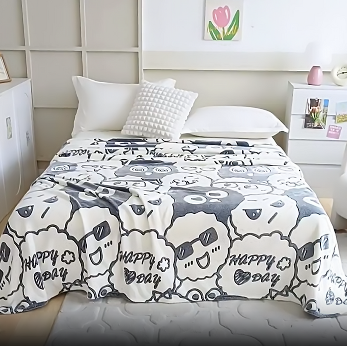 Soft plush fleece blanket from dealonline.co.nz, 200cm winter warm cozy throw for extra comfort and warmth.