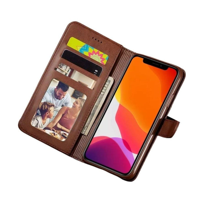 Black flip case for iPhone 12 Mini (5.4-inch) by 9eight5, with wallet-style design and protective cover.