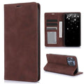 Brown Flip Case for iPhone 16 Pro Max by 9eight5, featuring a protective cover and card slots for the 6.7-inch smartphone.