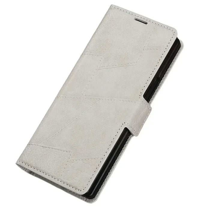 Habicare 9eight5 flip leather phone case for Samsung Galaxy Z Fold7 in two colours, featuring a sleek, protective design.