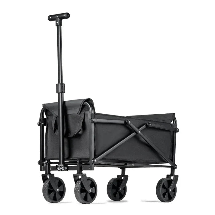 Heavy-duty Habicare foldable portable camping and utility cart with stainless steel construction, ideal for outdoor and utility use.