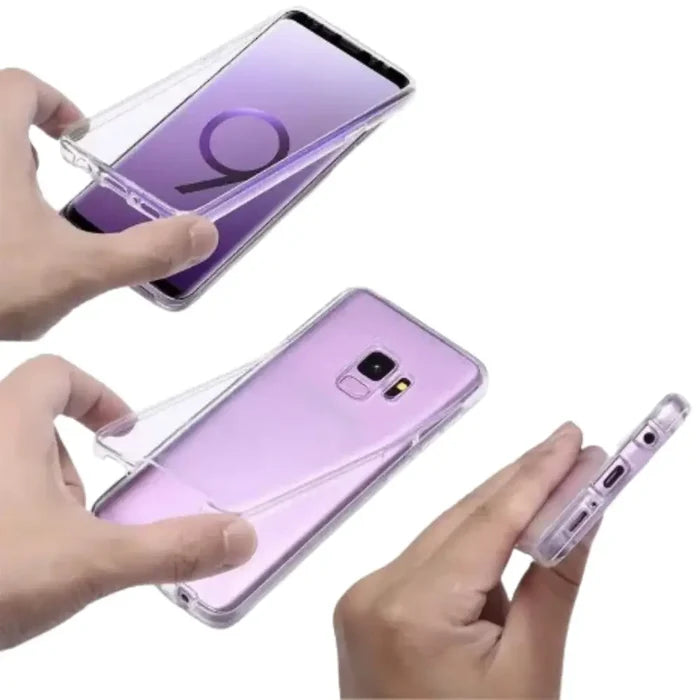 Habicare 9eight5 front and back protection case for Samsung Galaxy series, featuring durable shock-absorbing design and precise cutouts.