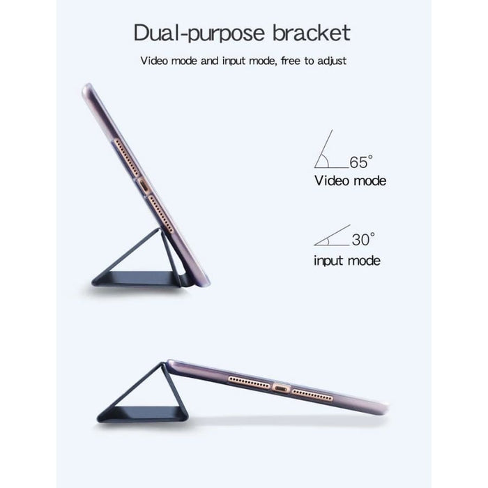 Blue full-body cover for iPad 7th, 8th, 9th generation 10.2-inch tablet by 9eight5, showing the protective case with open front.
