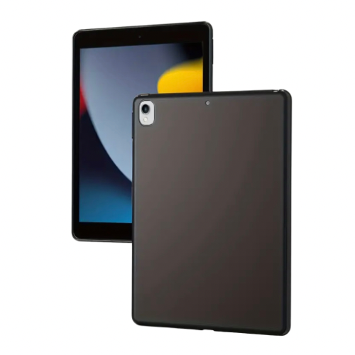 Gloss black full-body cover for iPad 7th-9th generation 10.2-inch tablet by 9eight5, showing the protective case on the device.