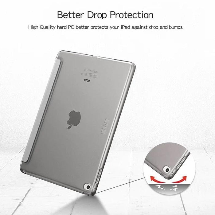 Pink full-body protective cover for iPad 7th, 8th, 9th generation 10.2-inch from 9eight5, showing front and back views.