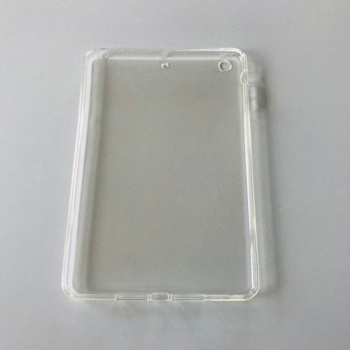Clear full-body protective cover for iPad mini 1, 2, and 3 by 9eight5, showing a slim, transparent case fitting the tablet.