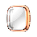 Habicare full cover TWS watch case for Fitbit Versa 4, showing the sleek protective design on a smartwatch.
