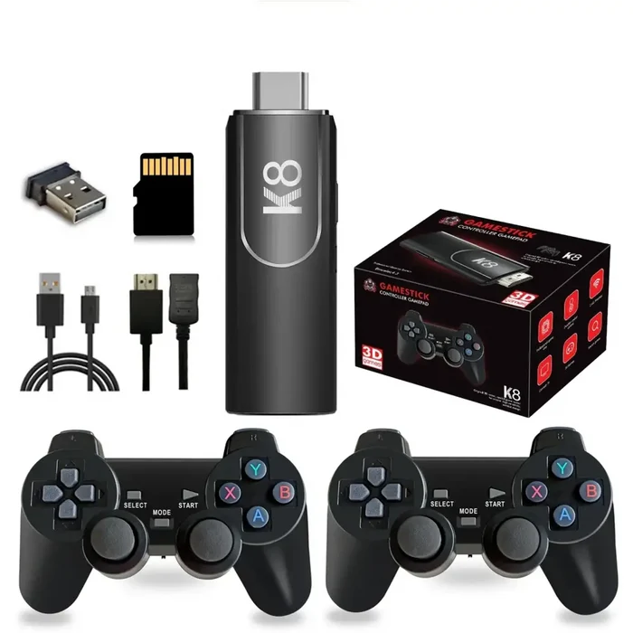 Habicare 9eight5 Game Stick 4K HD Retro Console with classic design and multiple game ports, perfect for nostalgic gaming experiences.