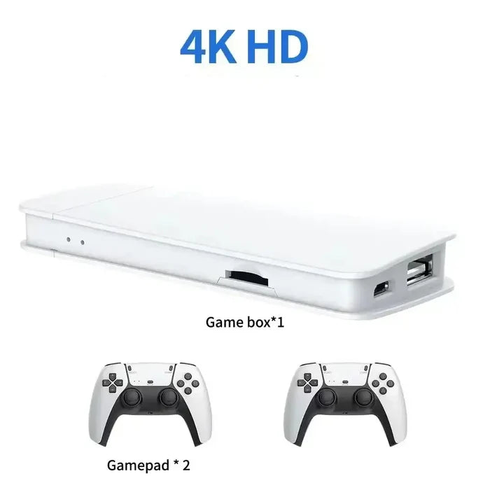 Habicare 9eight5 Game Stick Mini TV Handheld Console with colorful buttons and screen, designed for portable gaming entertainment.
