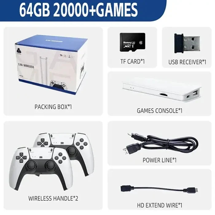 Handheld Game Stick Mini TV Console by 9eight5, featuring a compact design and colorful buttons for gaming on the go.