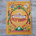 The cover of the book 'Giy's Know-It-Allmanac' featuring illustrations of various kitchen utensils, plants, and food items, with a yellow background.