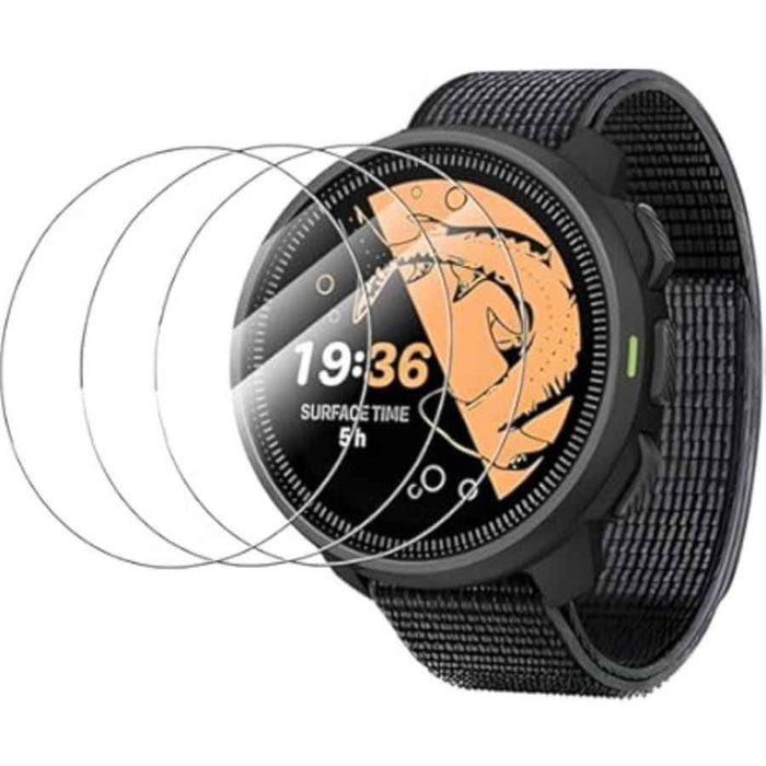 Clear glass screen protector for Suunto Nautic S watch, providing scratch and smudge resistance.