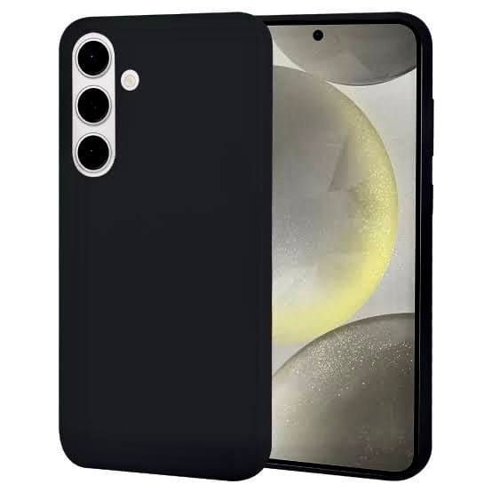 Black Goosperry phone case for Samsung Galaxy S25 Plus by 9eight5, showing a snug fit and textured design.