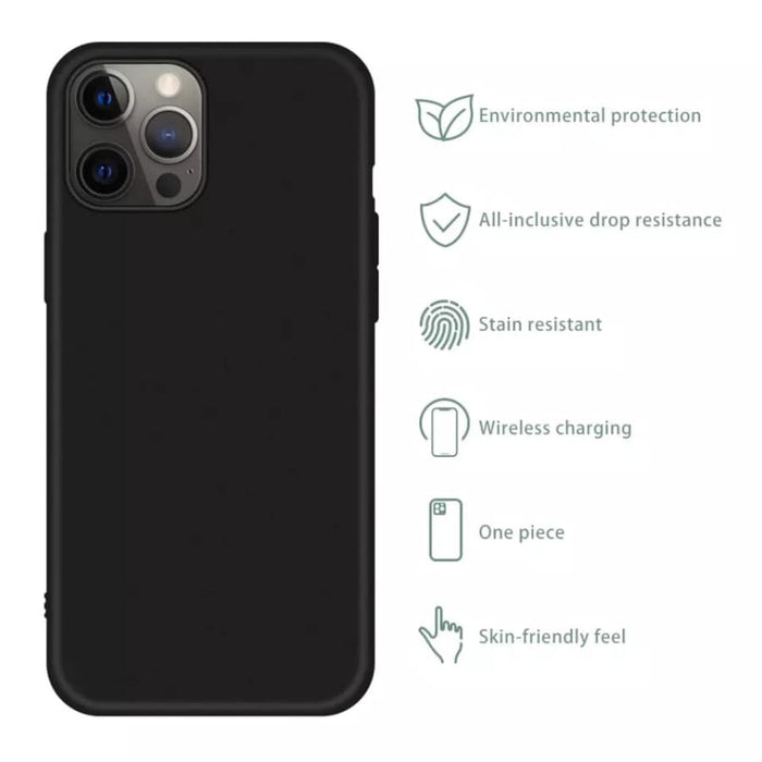 Black Goospery case for iPhone 14 Pro Max (6.7-inch) by 9eight5, showing the protective phone case with a sleek design.