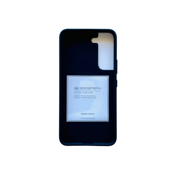 Black Goospery phone case for Samsung Galaxy S22 by 9eight5, showing protective cover with textured finish.