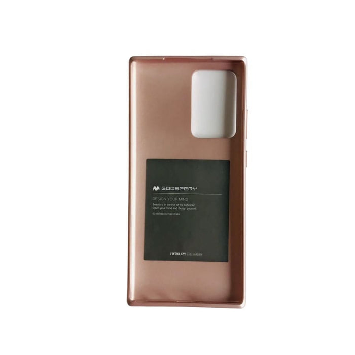 9eight5 Goospery silicone case for Samsung Galaxy Note 20 Ultra in rose gold, showing its smooth, protective phone cover design.