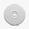 The HALODISC 2 Replacement Wheel Covers for Tesla Model Y by HALOBLK Store are shown from above on a white background, featuring a sleek silver design with a central opening and no visible markings or labels.