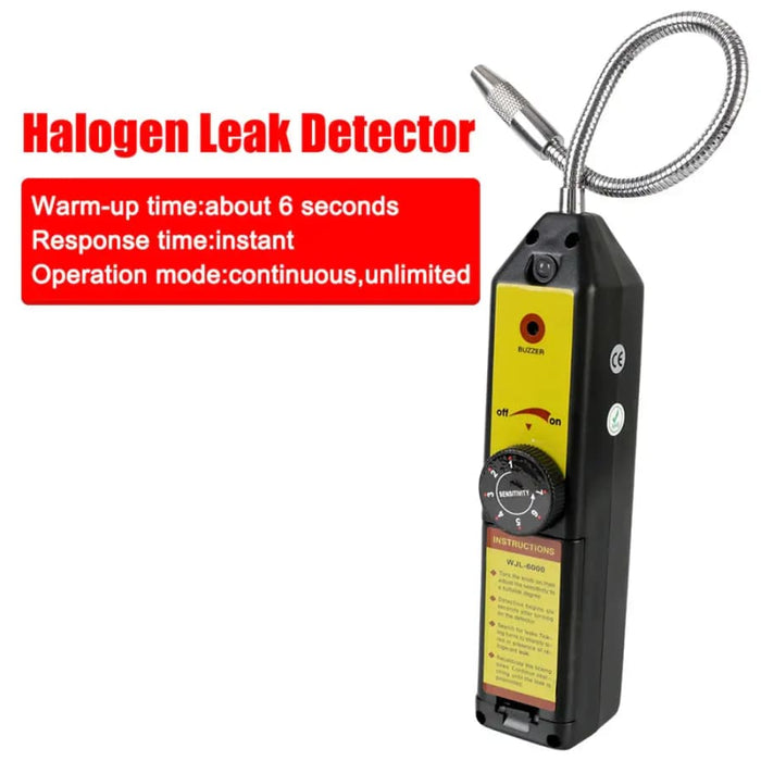 9eight5 halogen Freon gas leakage tester tool for detecting refrigerant leaks in HVAC systems.