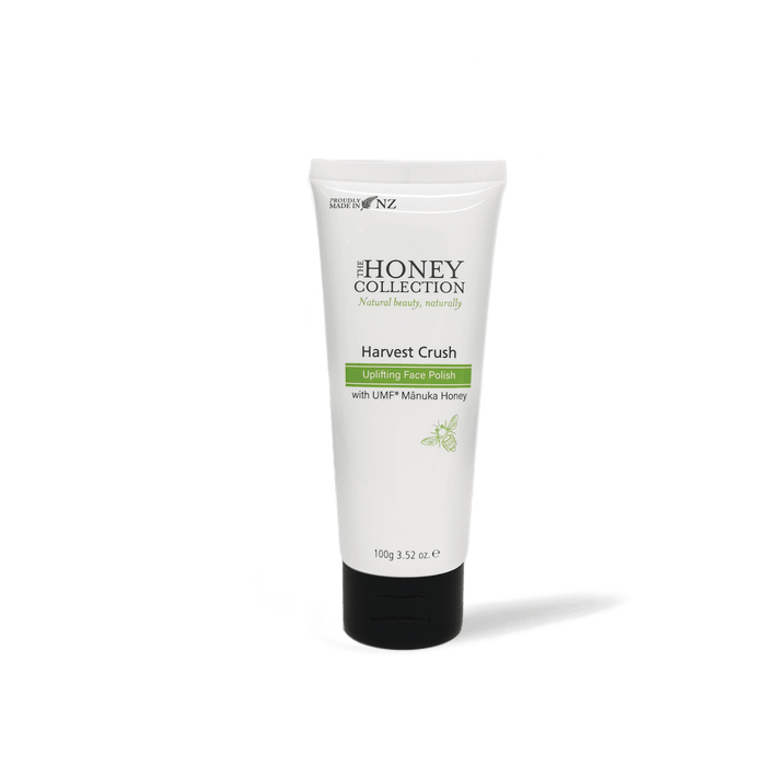The Honey Collection Harvest Crush Uplifting Face Polish cleanser with natural exfoliants and fresh citrus ingredients.