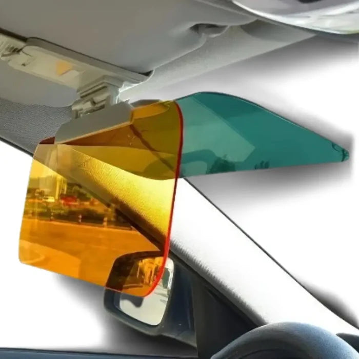 Habicare HD Anti-Glare Car Sun Visor for day and night driving, providing sunlight protection and glare reduction.