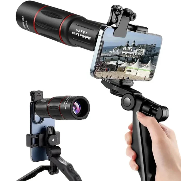 HD Monocular Telescope by Habicare, 9eight5 brand, showing a compact handheld optical device with adjustable focus and textured grip.