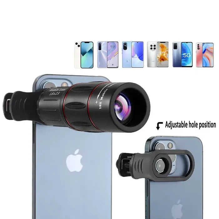 Habicare 9eight5 HD monocular telescope with black body, compact design, and adjustable focus for outdoor viewing.