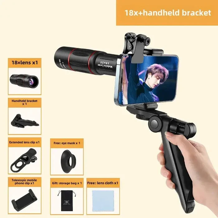 Habicare 9eight5 HD Monocular Telescope with 18x magnification and compact design for outdoor and wildlife viewing.