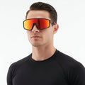 Dealonline.co.nz sports sunglasses with HD polarized lenses, anti-blue ray, hydrophobic coating in four vibrant colors.