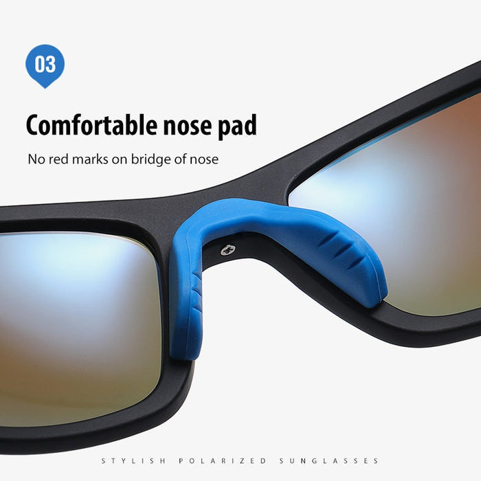 Dealonline.co.nz HD polarized lens sunglasses with anti-reflective, hydrophobic coating and case, perfect for outdoor sun protection.