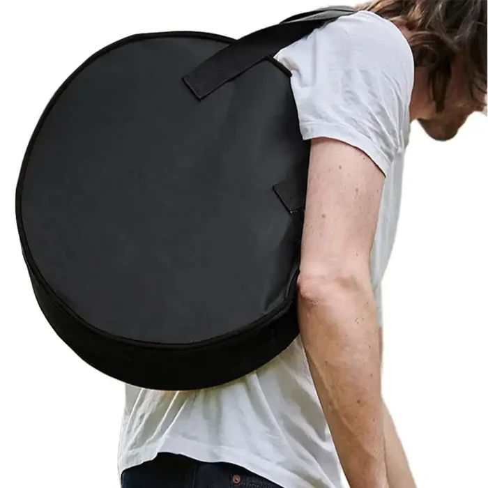 Heavy Duty RV Caravan Cable Storage Bag by Habicare, durable black nylon with zipper and handles for organizing electrical cables.