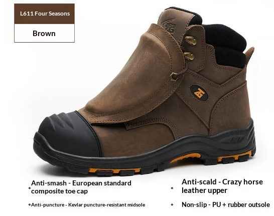 Men's high-temp welding safety shoes in durable safety footwear by Mead's Supply & Equipment Outfitters, featuring heat-resistant design.