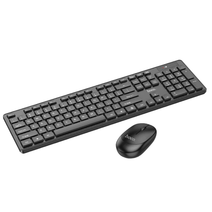 Techplus Hoco wireless keyboard and mouse combo with USB receiver, featuring sleek design and full-size keys.