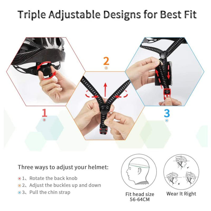 ECOTREK HT-12 lightweight bicycle helmet with adjustable fit, ventilation, and secure straps for cycling safety.