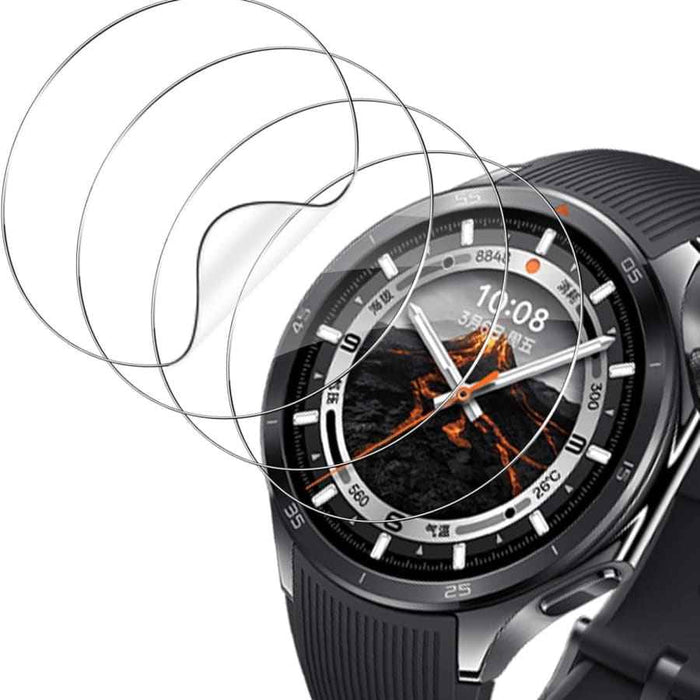 Hydrogel screen protector for Oppo Watch X3, part of a pack of six, designed to protect the watch screen from scratches and damage.