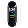 Hydrogel screen protector for Xiaomi Mi Smart Band 4, pack of 6, to safeguard the watch display from scratches and damage.