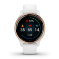 Hydrogel screen protector for Garmin Venu 2S smartwatch, showing clear, flexible cover in a watch case, pack of six.