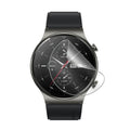 Six hydrogel screen protectors for Huawei GT 2 Pro smartwatch, designed to shield the watch screen from scratches and impacts.