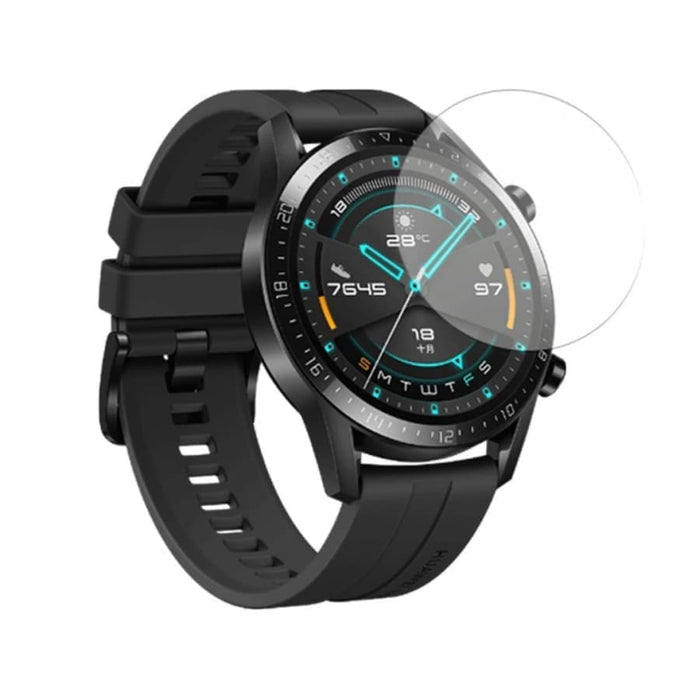 Hydrogel screen protectors for Huawei Watch GT 42mm, pack of 6, black smartwatch screen protection from That Watch Shop.