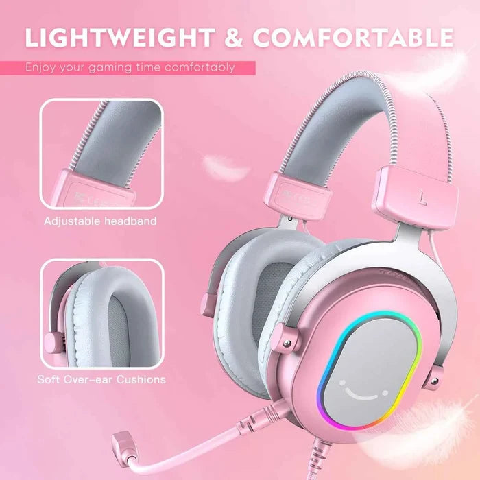 FIFINE gaming headset with over-ear design, adjustable headband, and built-in microphone for immersive gaming audio.