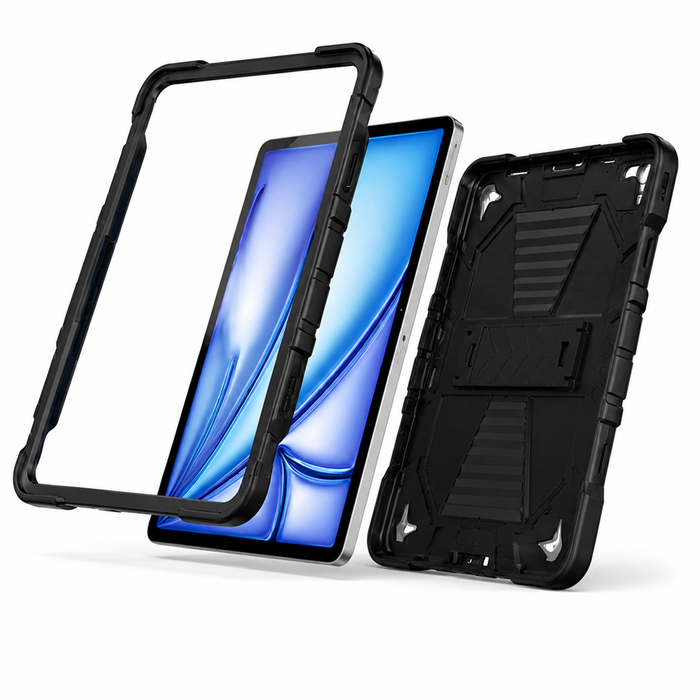 Techplus rugged shockproof case with kickstand for iPad Air 5th Gen 10.9-inch tablet computer accessory, durable protective cover.