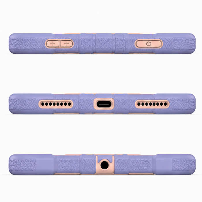 Pink rugged shockproof case with kickstand for iPad Pro 11-inch (M5) 2025 by techplus, showing the textured protective cover.