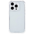 Clear iPhone 13 Pro shockproof case by TechPlus, showing the transparent design and reinforced edges for protection.
