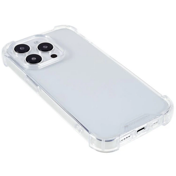 Techplus iPhone 13 Pro Shockproof Super Protect Clear Case displaying a transparent, durable mobile phone case on a white background.