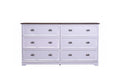 Sue-e Furniture Iris set of 6 tall boys drawers, wooden storage units with sleek design and multiple spacious drawers.