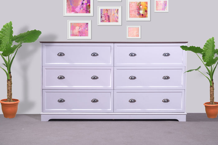 Set of six Sue-e Furniture tall boys drawers from the Iris collection, featuring sleek storage with multiple drawers.