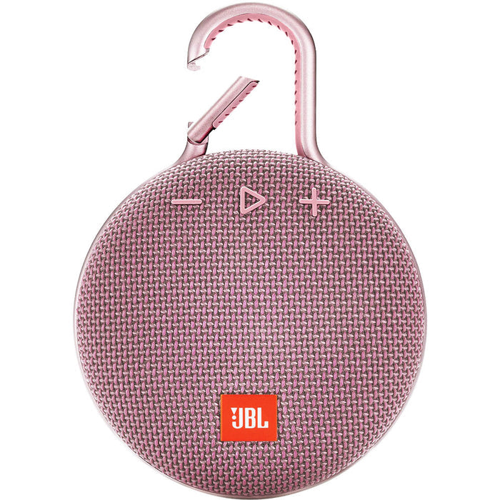 JBL Clip 3 Portable Waterproof Wireless Bluetooth Speaker, Pink