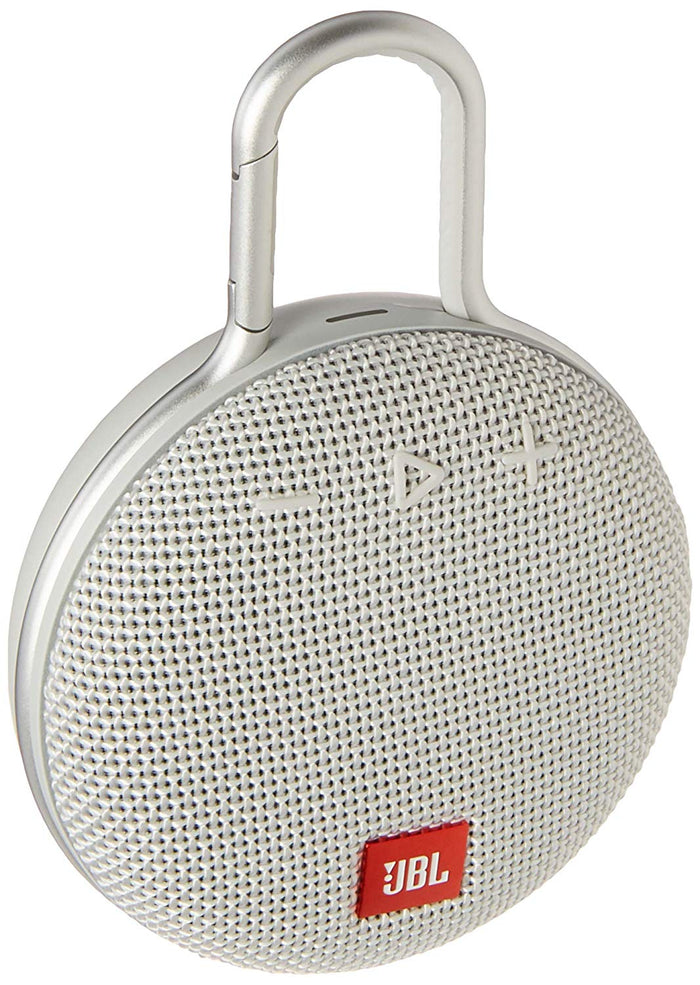 JBL Clip 3 Portable Waterproof Wireless Bluetooth Speaker, White