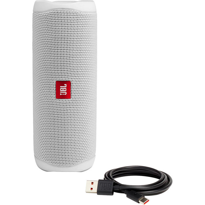 JBL Flip 5 Portable Waterproof Bluetooth Speaker - Steel White