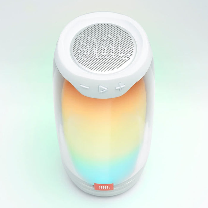 JBL Pulse 4 Portable Bluetooth Speaker w LED Lightshow, White