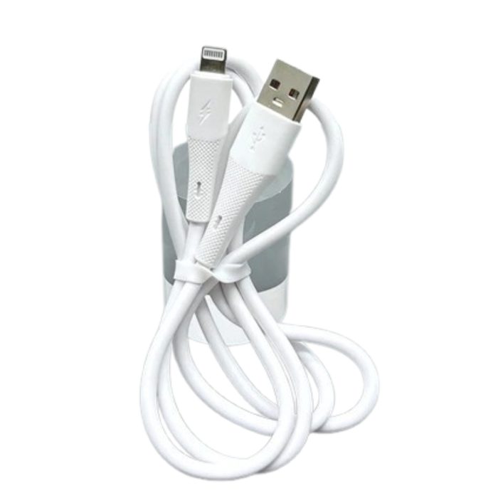 9eight5 Kinglink 1m 20W USB-A to Lightning cable showing a white USB-A connector and Lightning connector for Apple devices